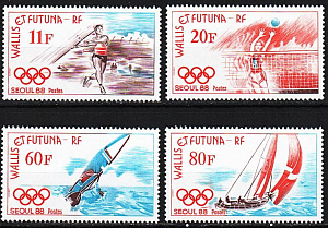 Уоллис и Футуна, 1988, Летняя Олимпиада Сеул, 4 марки